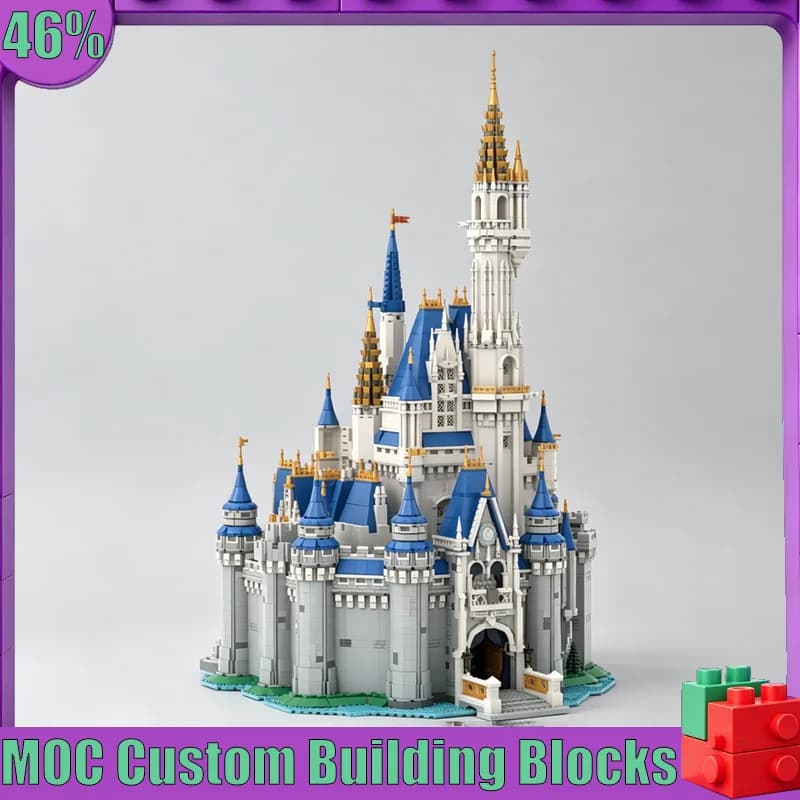 9573PCS Fantasy Princess Castle MOC Model Custom Puzzle Architecture DIY Assembly Educational Toy Gift Collection Display Blocks