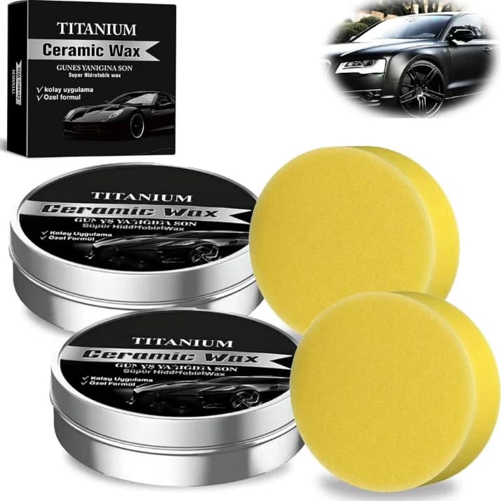 Titanium Ceramic Wax Car Coating Polishing Cream Set Auto Car Scratch Repair Remover Paste Protection Polish Vehicle Paint Care
