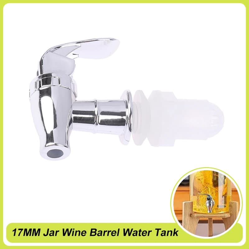 Barattolo da 17 mm Barile di vino Rubinetto del serbatoio dell'acqua con filtro Rubinetto della bottiglia di vino in vetro Valvola del vino Dispenser d'acqua Interruttore Rubinetto Rubinetti Birra
