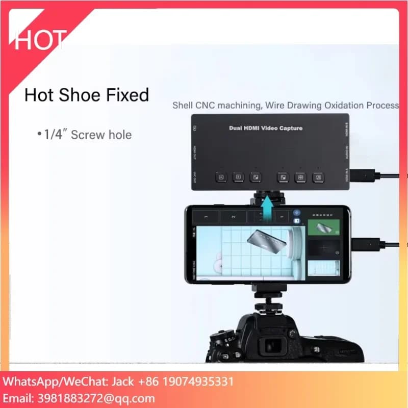 Dispositivo scheda di acquisizione video 4K Scheda di acquisizione switcher video a doppio canale da 60 fps per lo streaming live