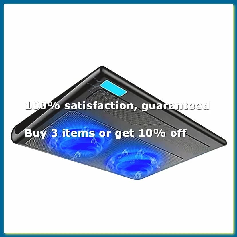 Laptop Cooler Base Metal Mesh Gaming Laptop Stand 2 Fans USB Interface Air-Cooled Silent Cooling Device-WDL