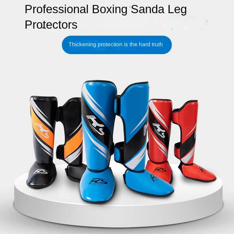 Parastinchi da boxe per bambini, adulti MMA collo del piede protezione della caviglia protezione del piede Muaythai Training Protezioni per il supporto delle gambe