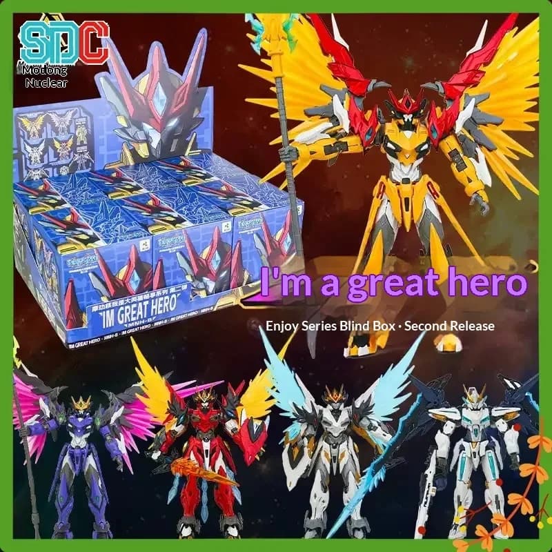 Hot Motor Nuclear I‘m The Great Hero Series 2 Blind Box 6+1 Designs 13.5cm Snap Fit Model Kit Collectible Gift Fans In Stock