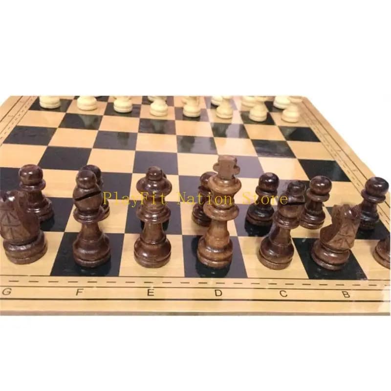 242F Set da tavolo da gioco per scacchi artigianale Scacchiera per bambini Gioco scacchi da viaggio per adulti