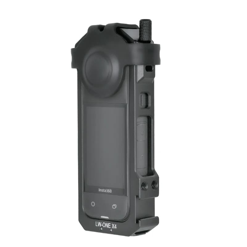 Protezione dello schermo della gabbia del telaio in metallo per Insta 360 X4-custodia in alluminio per accessori Insta 360 X4 con cappuccio di protezione dell'obiettivo in Silicone