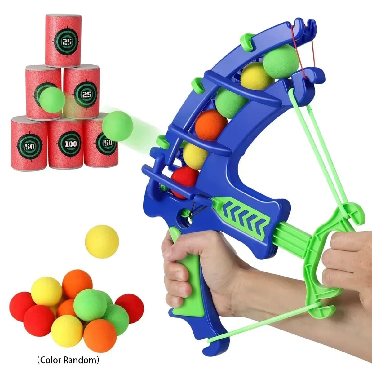 1E Bow & Arrow 1Sticky Ball Target Set Montessori Educational Toy for Outdoor Indoor Shooting Sports 9