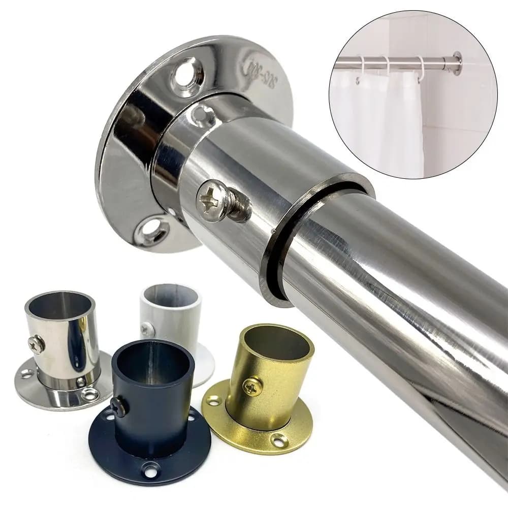 1Pc 19mm-32mm 19mm-22mm con coperchio armadio asta prese staffa per tubo supporto per asta di sospensione supporto per asta flangia per armadio