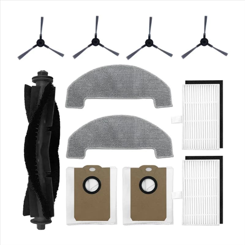 A13I-Replacement Parts 11PCS For MONSGA MS1 MAX Robot Vacuum Cleaner-Main Brush, Filters, Side Brushes, Mop Cloth, Dust Bag