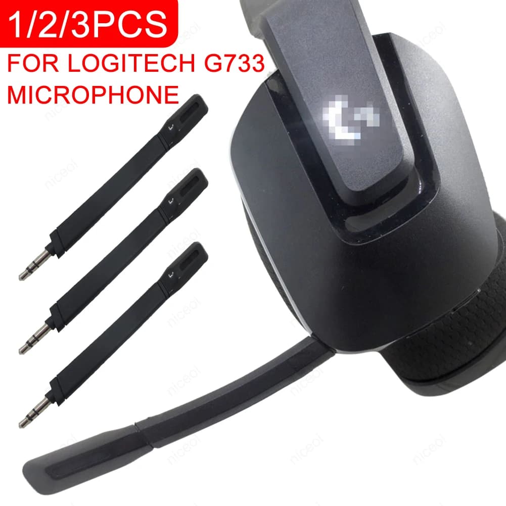 Detachable microphone with noise cancellation Wireless Mic spare microphone for Logitech G733 Lightspeed Wireless