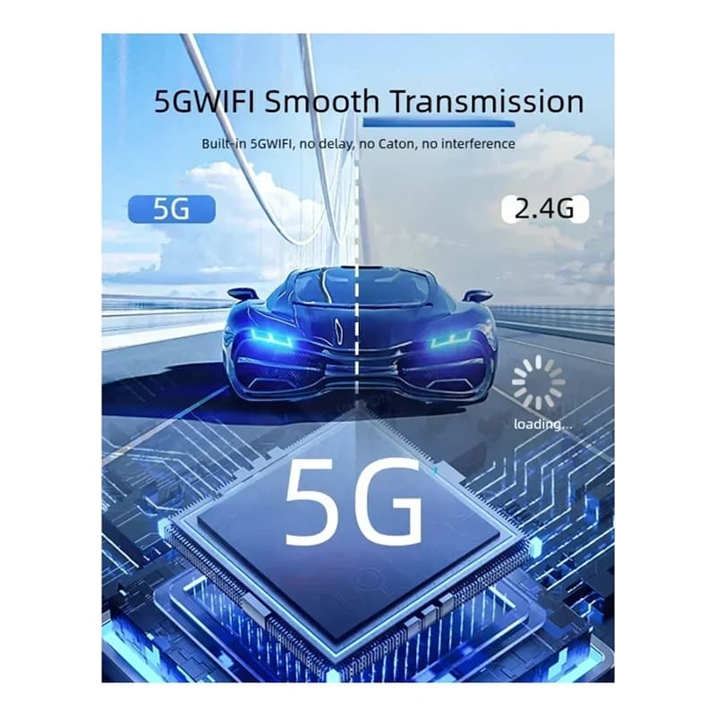 Kit trasmettitore e ricevitore video compatibile wireless 5G Audio video domestico Mini proiettore Full HD Extender-TCES