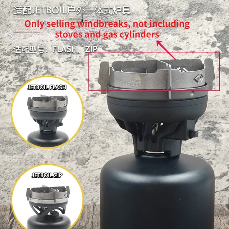 Outdoor Stove Head Accessorie for JETBOIL Pure Titanium Windproof Cover Expansion Stove Rack Camping Windproof Ultra Lightweight
