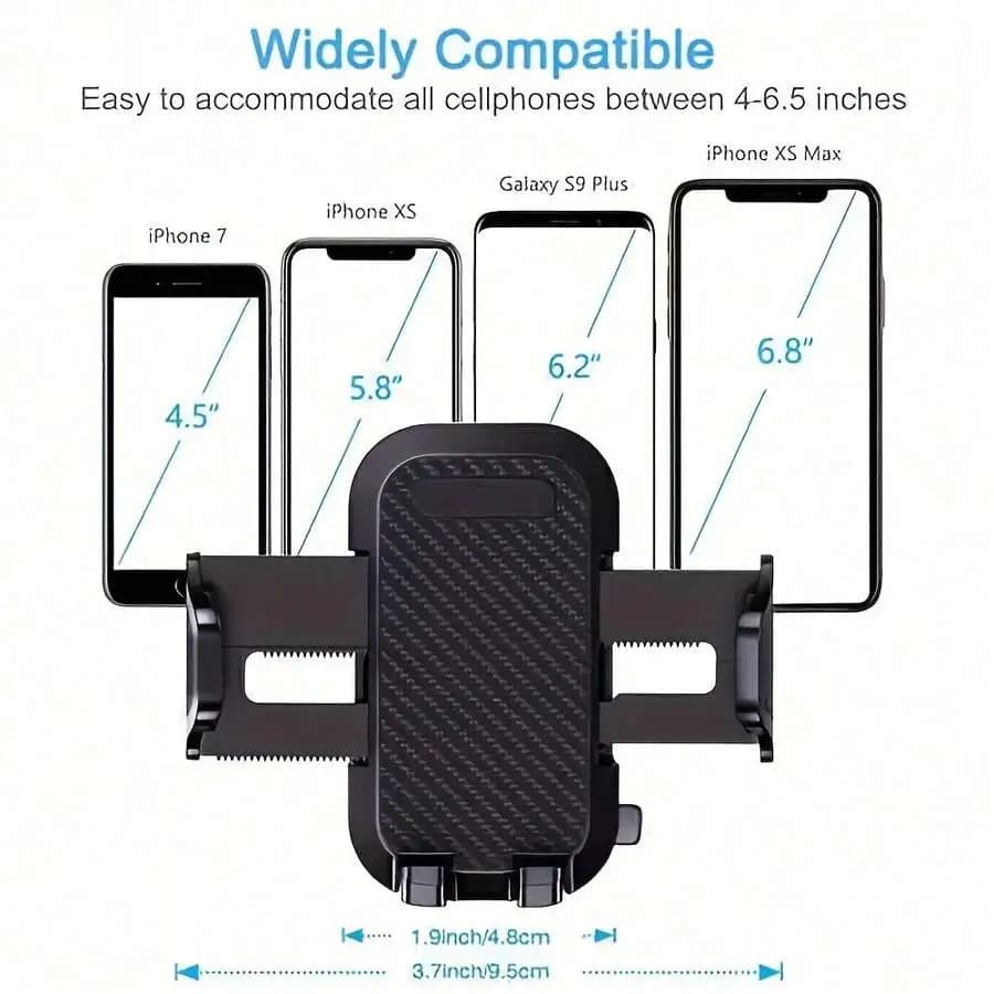 Supporto universale per telefono da cruscotto per auto, regolabile per smartphone da 4-6,5 pollici, navigazione, chiamate a mani libere
