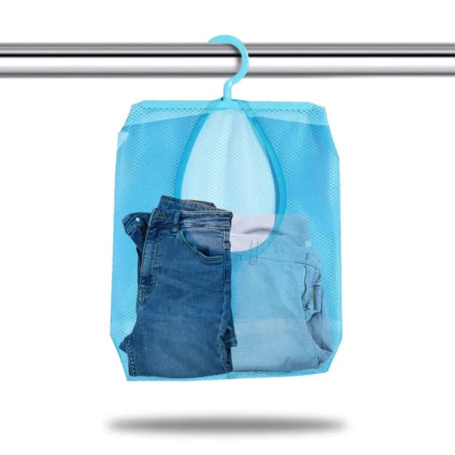 Clothespin Bag, Multi Purpose Hanging Mesh Storage Bag Clothespin Bag with Hanger for Socks Stockings Bra Underwear Bathroom