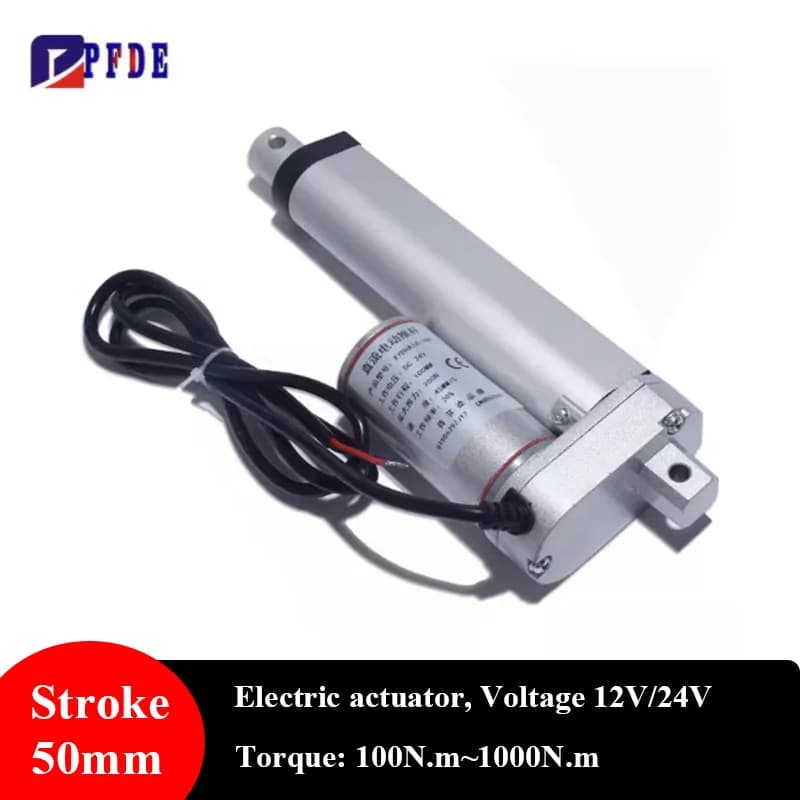 Attuatore elettrico per carichi pesanti con corsa 50mm con finecorsa integrato 12V/24V 100N~1000N per lettino da massaggio con ascensore per tavolo TV reclinabile