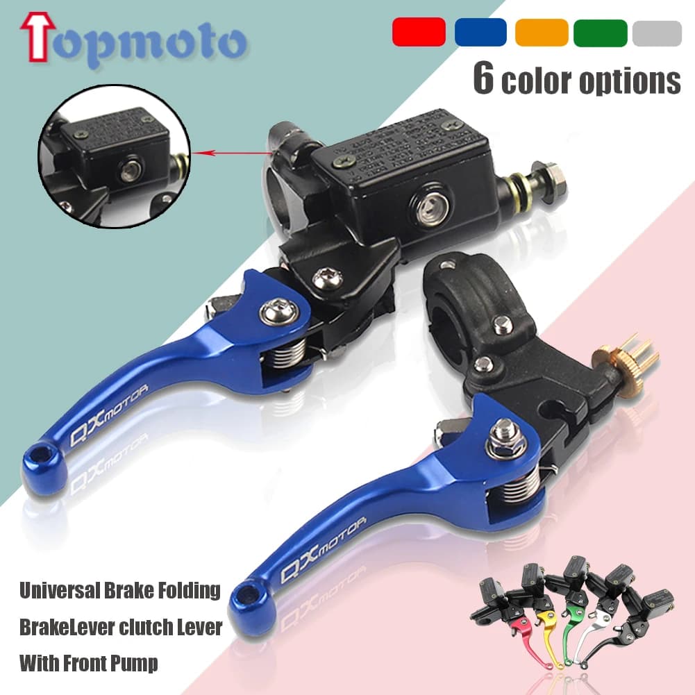 Leva del freno pieghevole del freno del motociclo leva della frizione con pompa anteriore adatta alla maggior parte CRF KLX YZF RMZ Refit Part Dirt Pit Bike universale