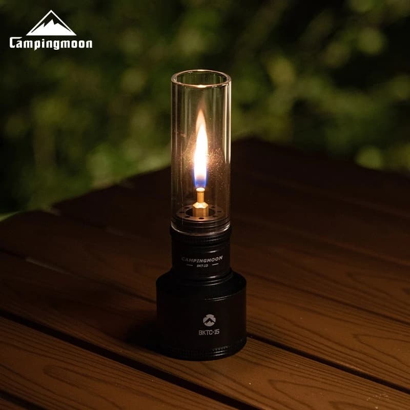 CAMPINGMOON BKT-1D Candle lamp without gas soul curtain gas lamp atmosphere camping flat gas tube candle lamp