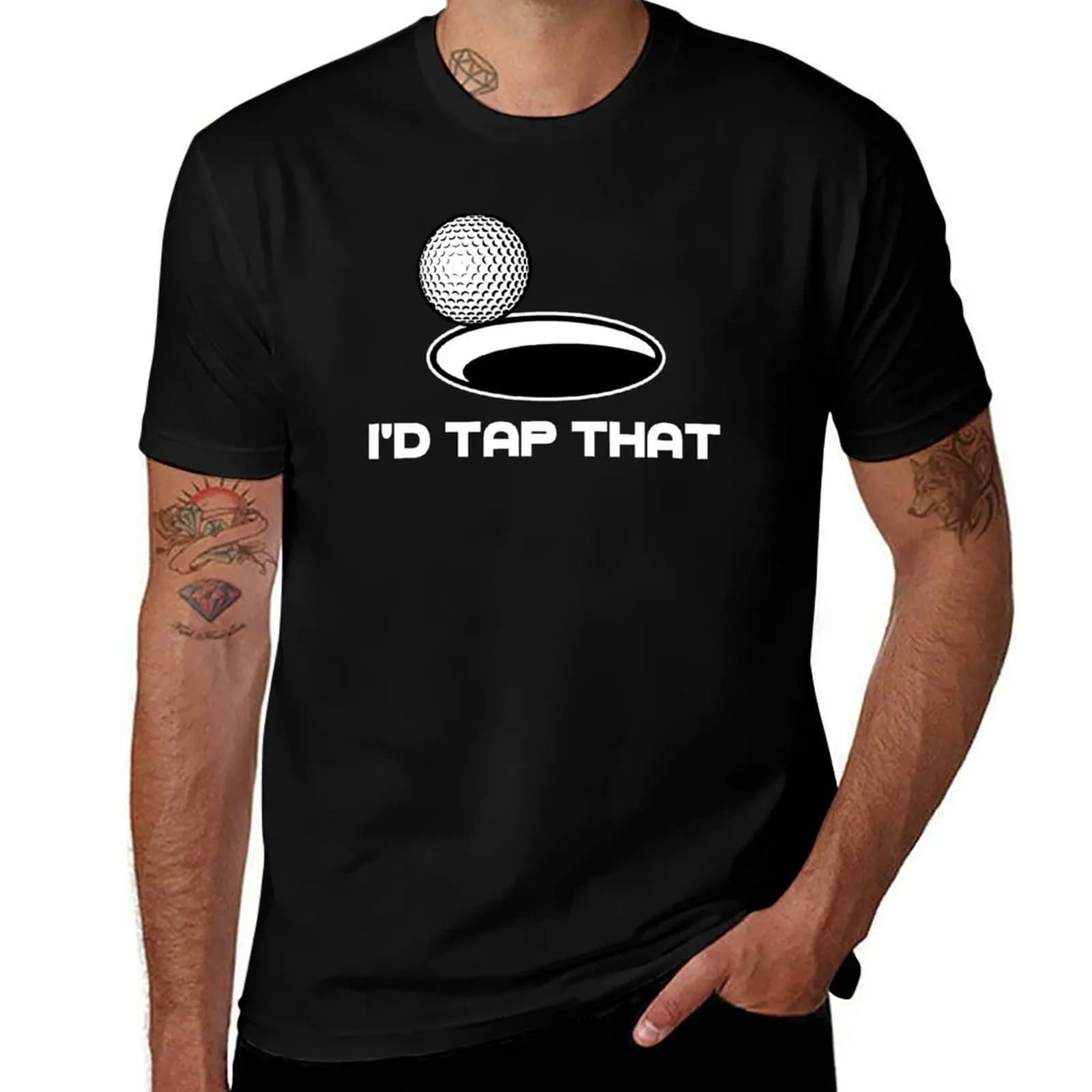T-shirt Golf I'd Tap That, maglietta sportiva a maniche corte ad asciugatura rapida