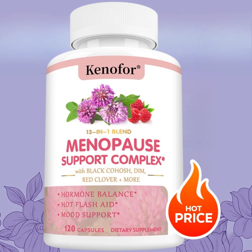 Menopause Supplements for Women - with Black Cohosh, Sweats & Hot Flashes Relief - Digestion, Sleep & Mood Support