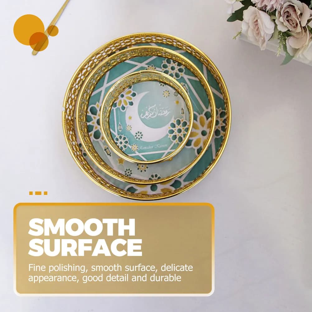 Set di 3 Vassoi Premium in Metallo Traforato per Caramelle, Noci, Frutta Secca, Snack, Esposizione Decorativa da Tavolo, Elegante Presentazione Alimentare