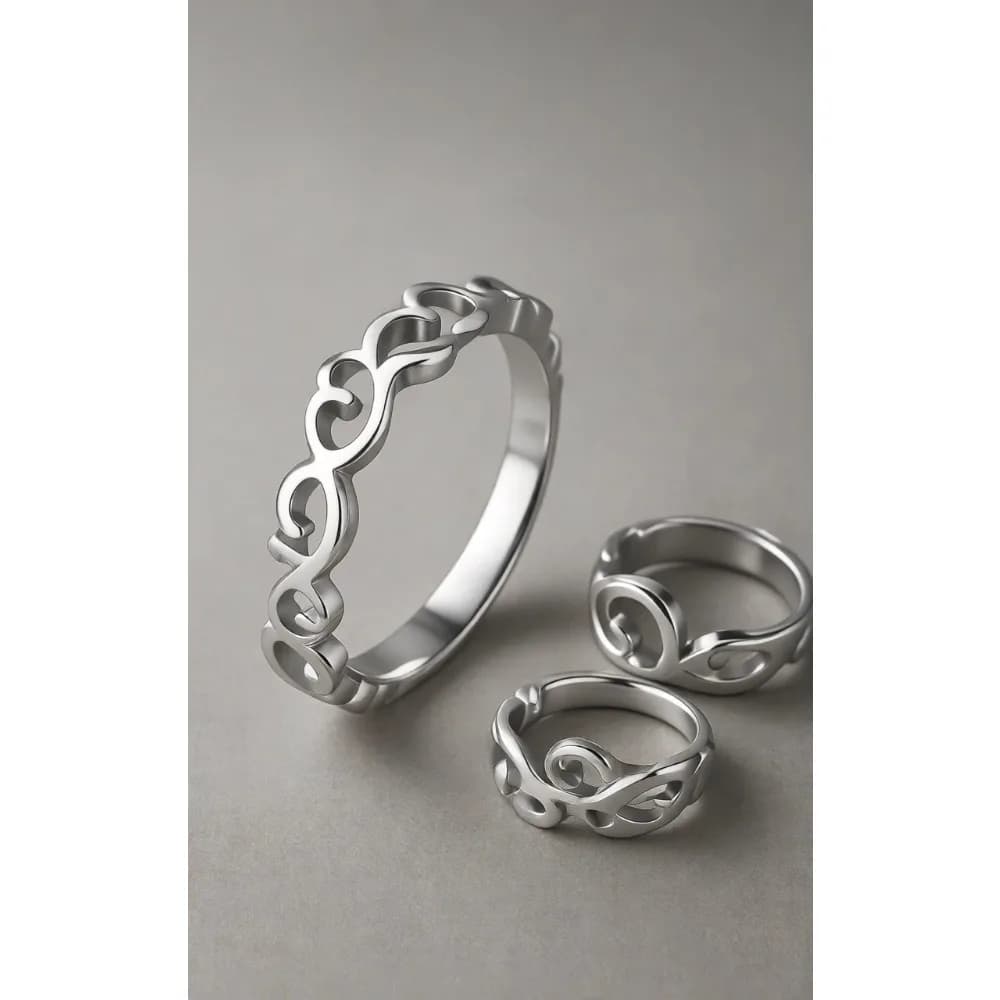 Stackable Bridal Ring with Celtic Heart knot in Sterling 925 Sterling Silver, Intense Polishing, Oxydation Resistant