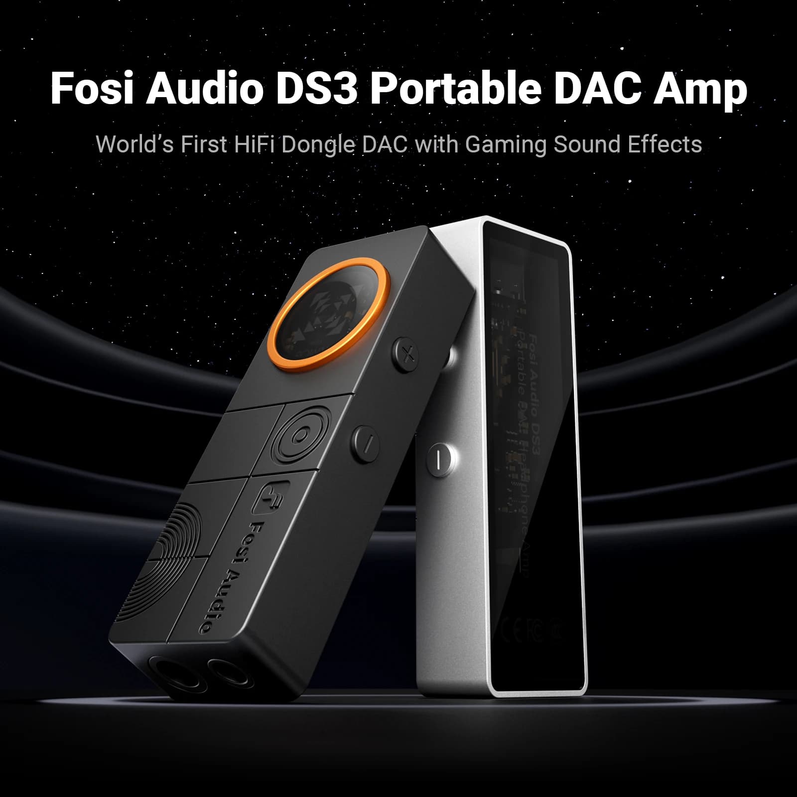 Fosi Audio DS3 DAC portatile, amplificatore per cuffie HIFI, decoder per iPhone e dispositivi mobili, DAC con jack bilanciato da 4,4 mm/3,5 mm