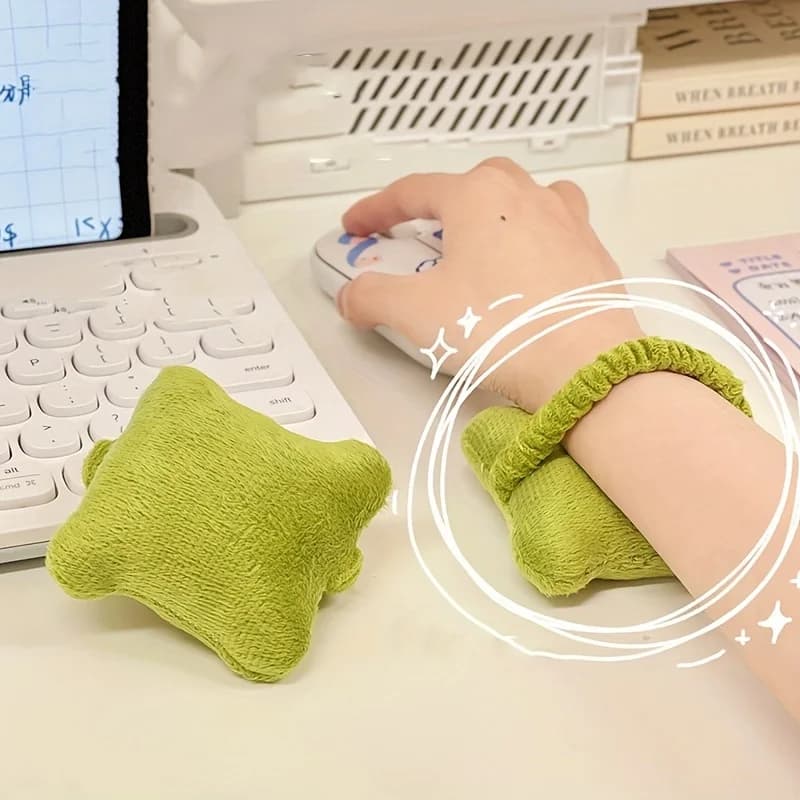 Tappetino da polso multiuso Protezioni per il polso del mouse Fascia per capelli Polso del mouse Morbido cuscino da polso liberamente mobile per il giocatore dell'ufficio