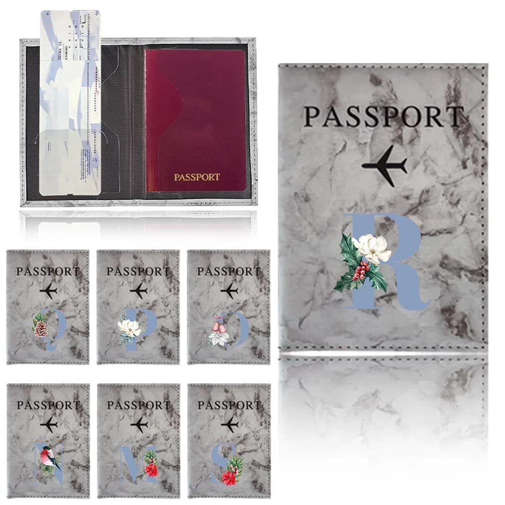 Porta Passaporto e Biglietti Aerei, Accessorio da Viaggio Unisex, Borsa Portatile per Carte di Credito e Passaporto, Serie Blu