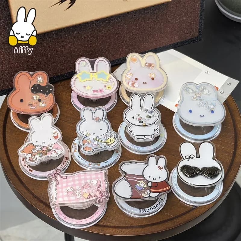 Supporto Magnetico per Telefono Kawaii Miffy a Forma di Coniglio, Adesivo Forte per Magsafe, Stand da Scrivania Pratico