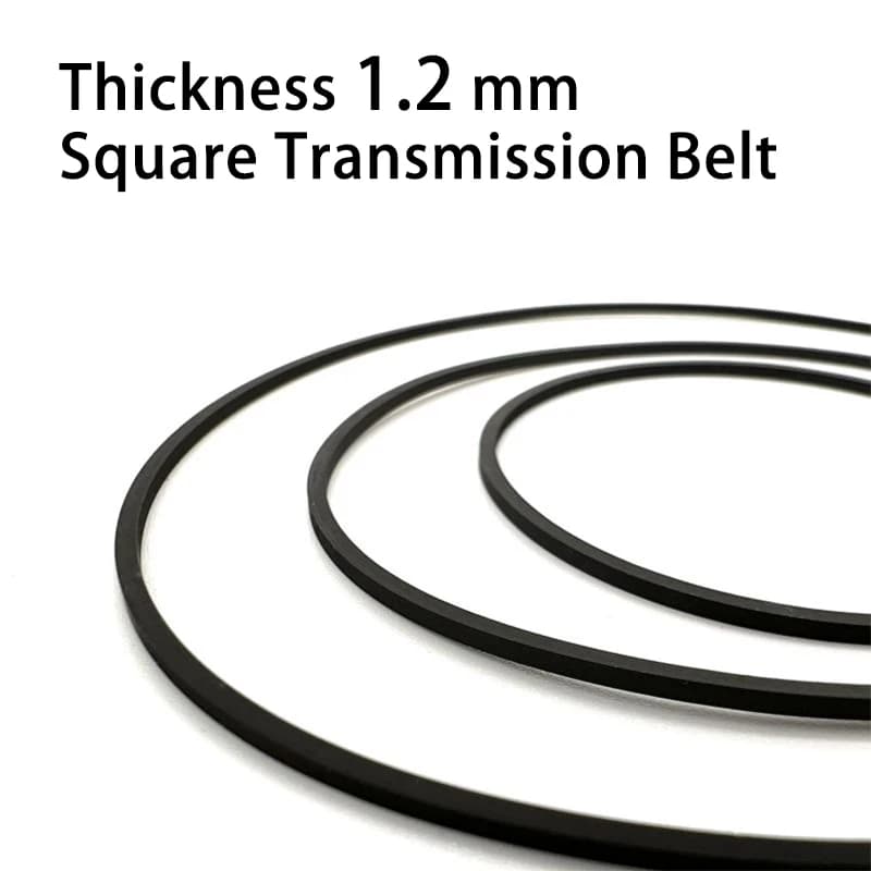 1 pz spessore 1.2 mm cinghia di trasmissione in gomma quadrata per registratore a cassetta deck ripetitore audio CD DVD VCD cinghia universale