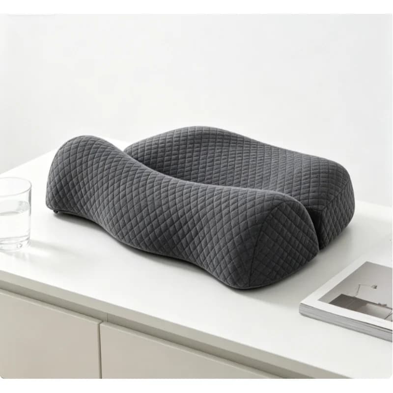 Cervical Pillow Memory Foam Core, Ergonomic Curve Design, Enhanced Neck Contour, Head Support, Relieves Fatigue