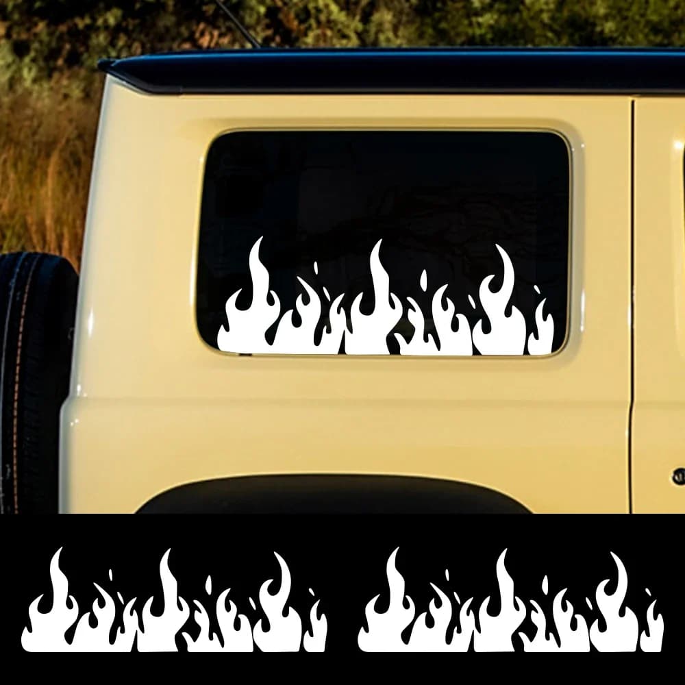 Burning Stereoscopic Flame Car Stickers Car Vinyl Decal Waterproof Vehicles Motorcycle Stickers Car Accessories Decoration