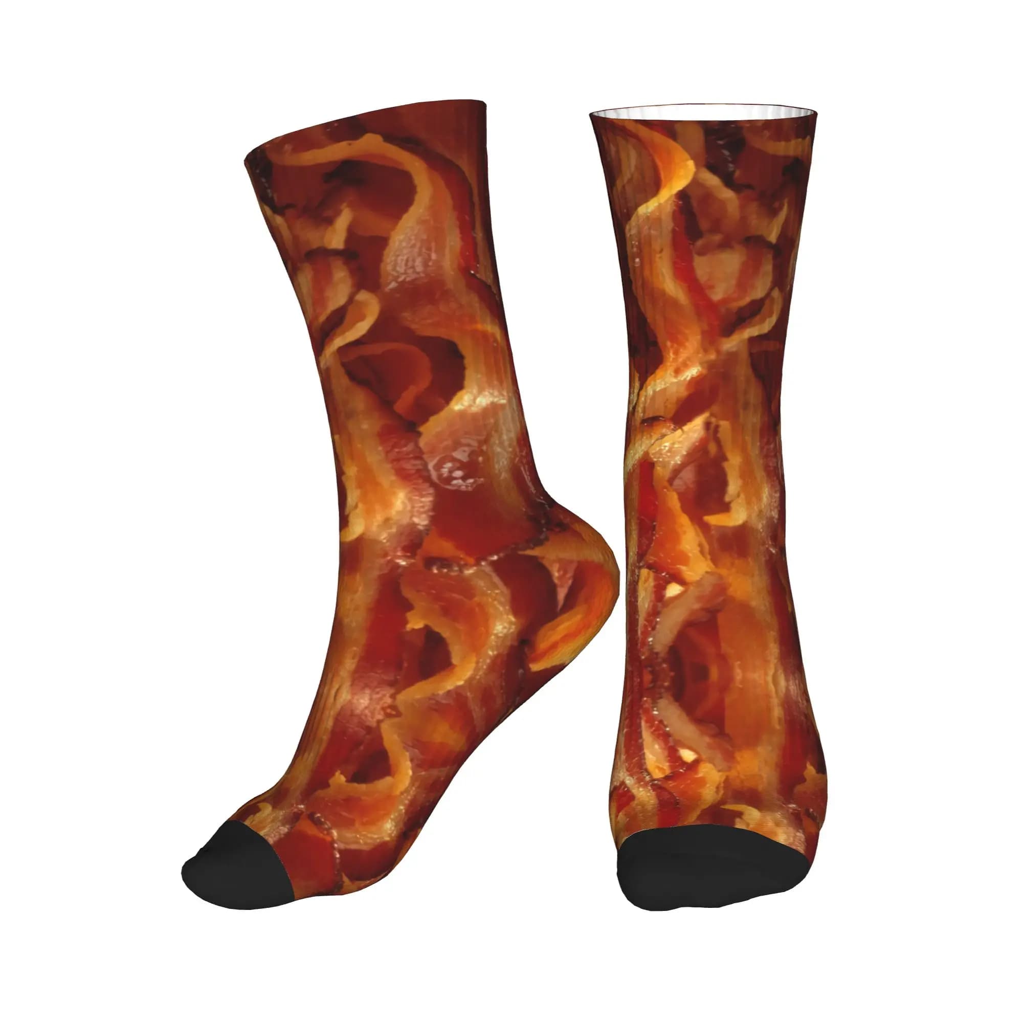 Calzini unisex con strisce di pancetta per uomo e donna, calzini eleganti con stampa 3D