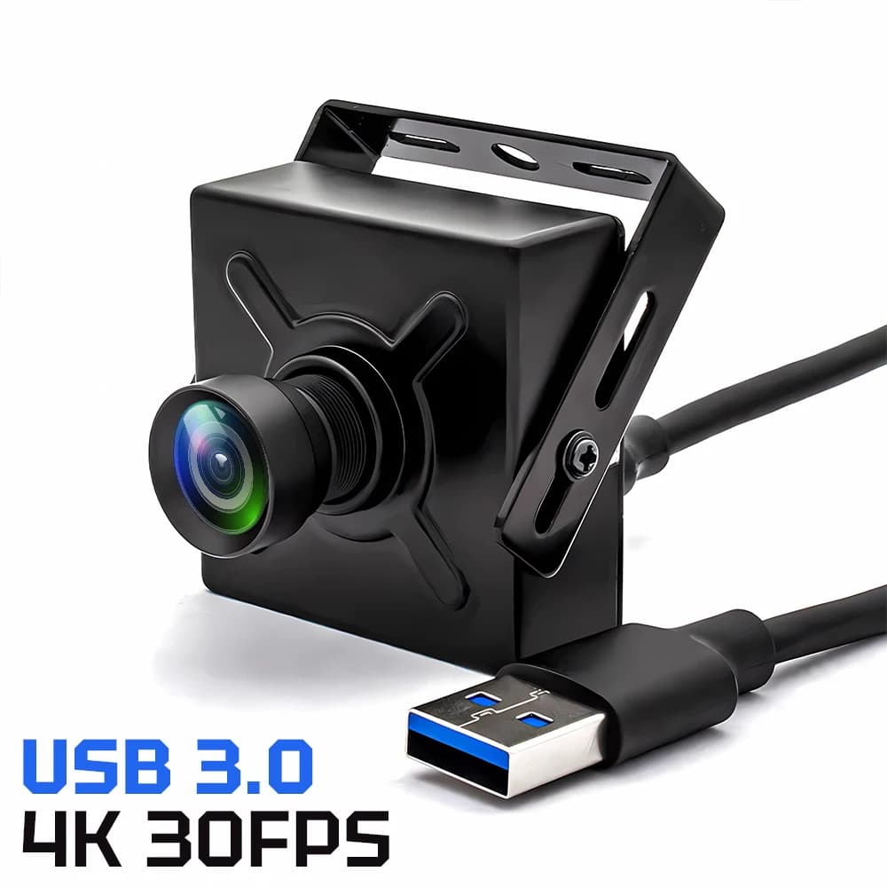 WGWK 4K 30FPS USB3.0 Videocamera per PC Scatola metallica Webcam Box Bassa latenza 49 gradi 6,2 mm Nessuna distorsione Telecamera per streaming live UVC
