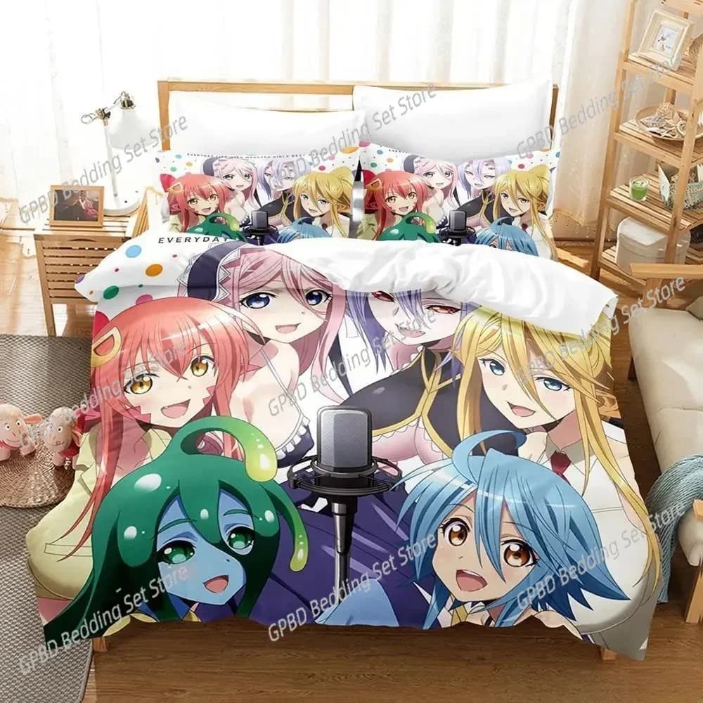 Nuovo Monster Musume Vita quotidiana con Monster 3D Set biancheria da letto Copripiumino Federe Singolo Twin Completo Queen King Size Decorazioni per la casa