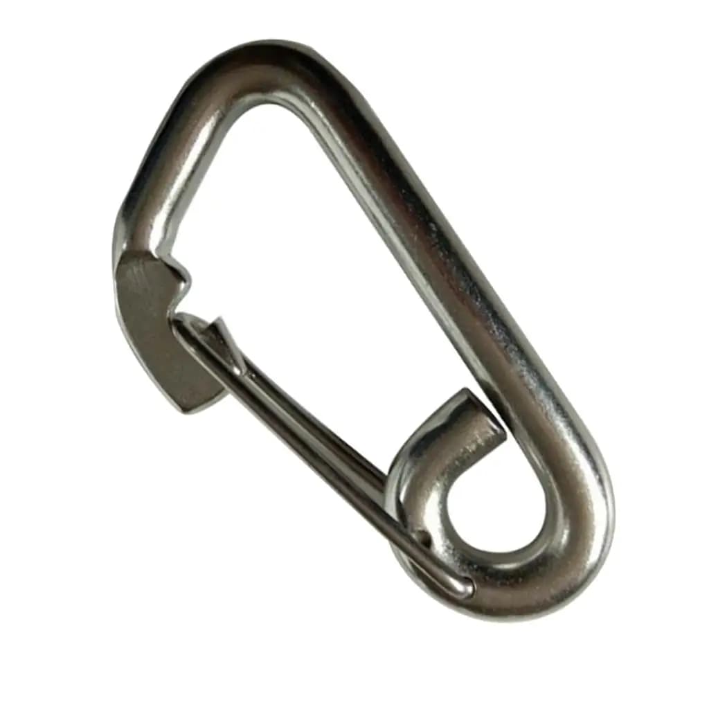 Moschettone a Molla in Acciaio Inox 304 di Grado Marino per Corda, Catena, Cavo, Accessori per la Navigazione