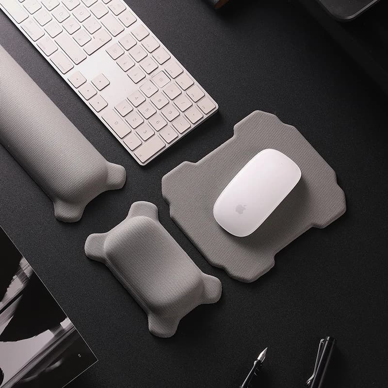 Tappetino per mouse con poggiapolsi Tappetino per mouse Poggiapolsi per tastiera Tappetino per mouse ergonomico in memory foam con supporto per il polso per tastiera del computer