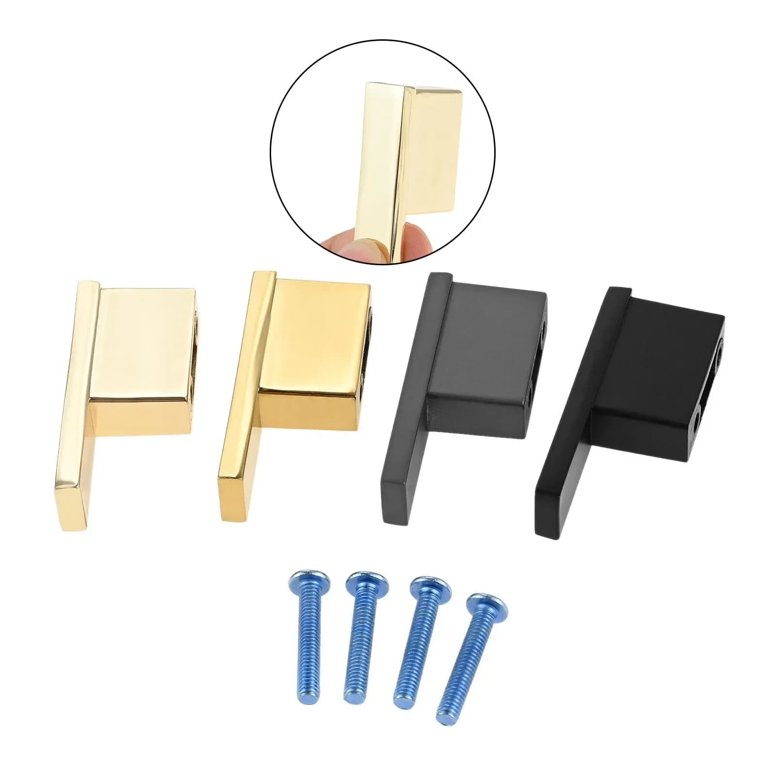 Manopola in lega con vite Semplice e moderno 50mm/1.95 "Armadio per scarpe Cassettiera Maniglia a foro singolo Rame spazzolato Oro Grigio Nero