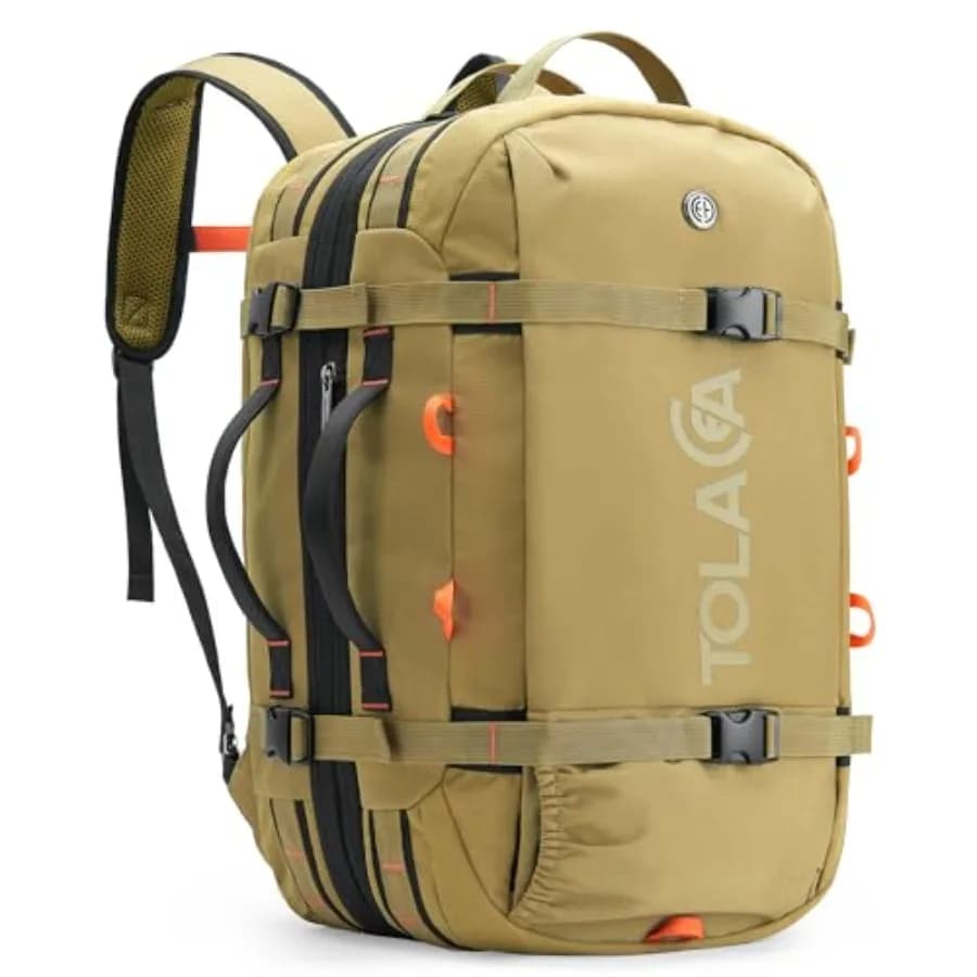 Zaino da Viaggio per Uomo e Donna 40L-50L, Zaino da Cabina con Scomparto Separato per Asciutto/Bagnato, Approvato TSA, Daypack per Laptop Fino a 15.6 Pollici Convertibile