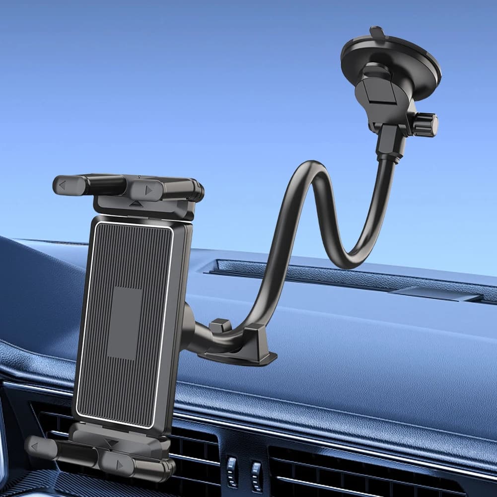 Suction Cup Dashboard Phone Tablet Holder Long Arm Truck Window Phone Stand Windshield Cell Phone Support for Truck SUV Vehicle