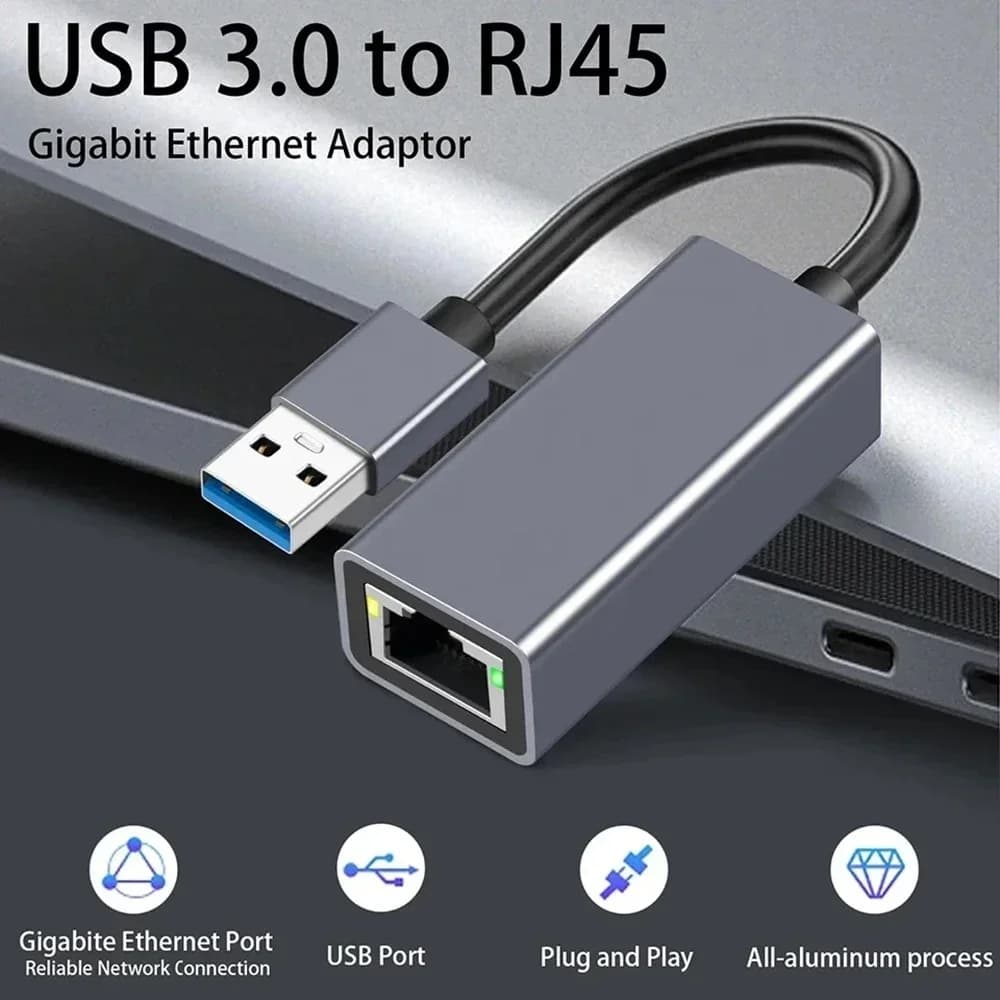 Adattatore USB Type-C a Ethernet 10/100/1000Mbps USB 3.0 2.0 Scheda di Rete RJ45 per PC, MacBook, Laptop Windows, Cavo Internet USB LAN