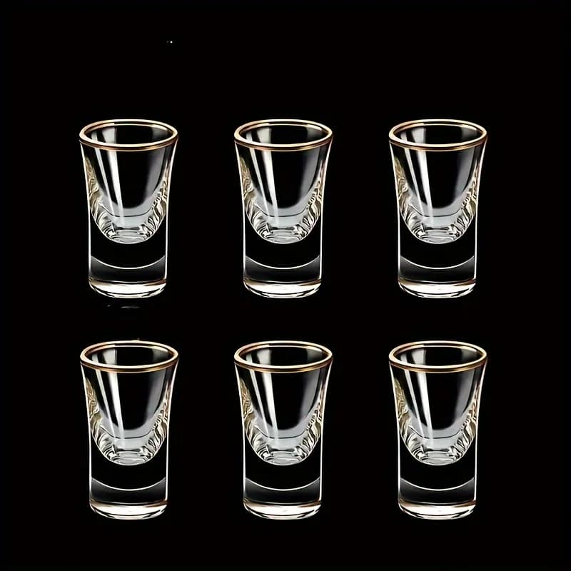 Elegant set of shot glasses from 6/12 pieces of 0.5 ounces: perfect Chinese spirit and whiskey glasses for Valentine's Day gifts, parties and bars