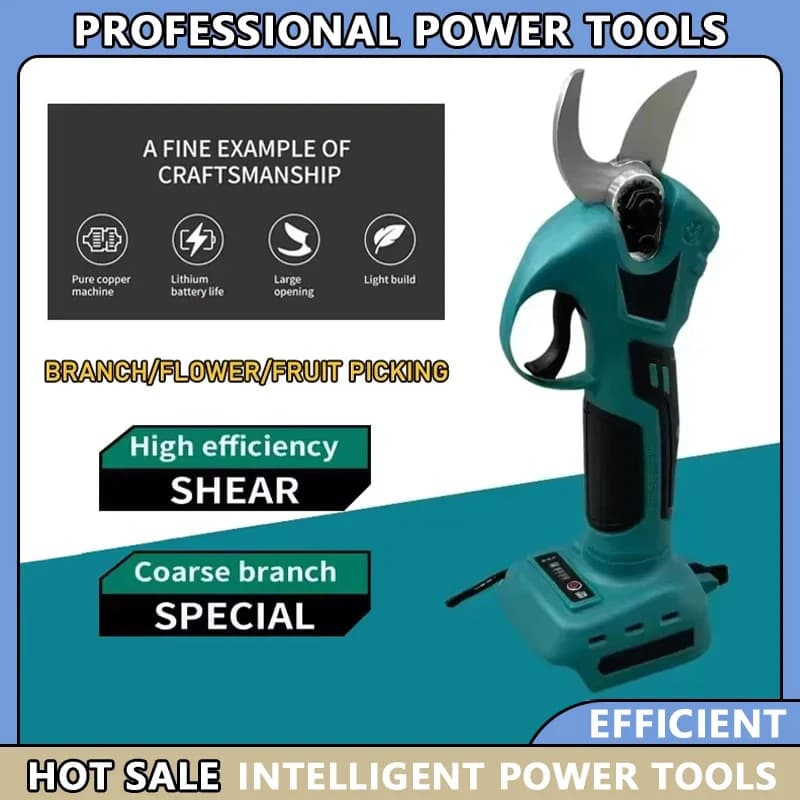 Professional Power Wireless Electric Scissors, Compatible with Makita 18V Batteries, Garden Tools