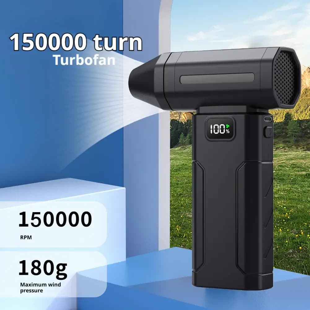 Turbo Jet Blower 130000RPM Powerful Air Blower Brushless Motor Turbo Fan Jet Fan Cleaning Air Duster Blower Air Puissant Tool