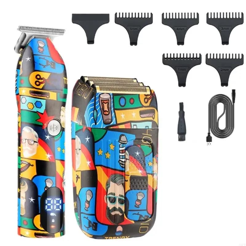 J6PE Cutter Cutter Barber Macchina Terrimer Bald Rafferta Uomini Baratta per barba Razori