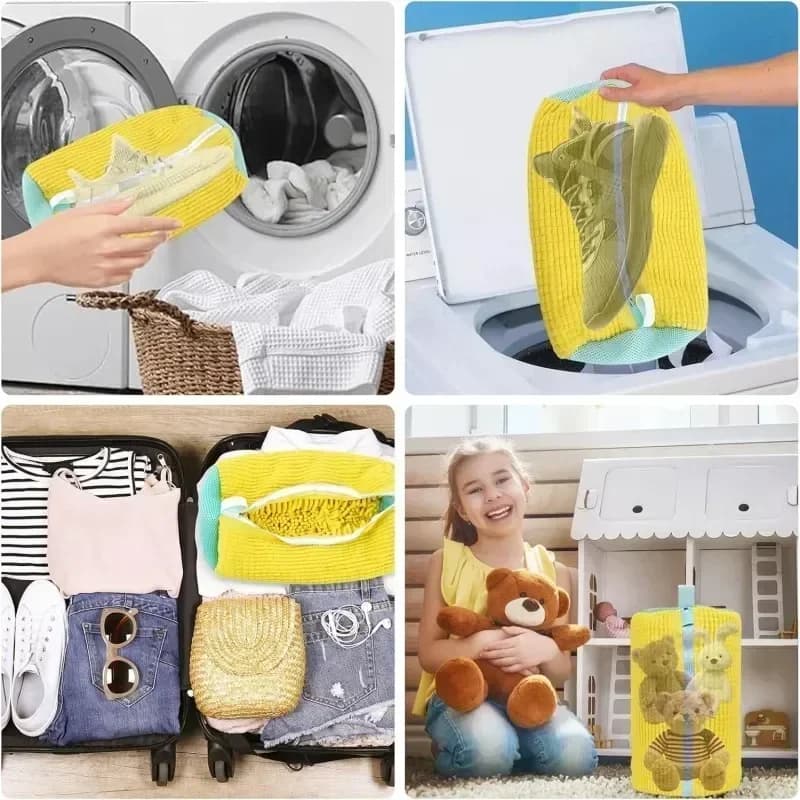 Mesh bag for washing shoes and slippers in the washing machine
