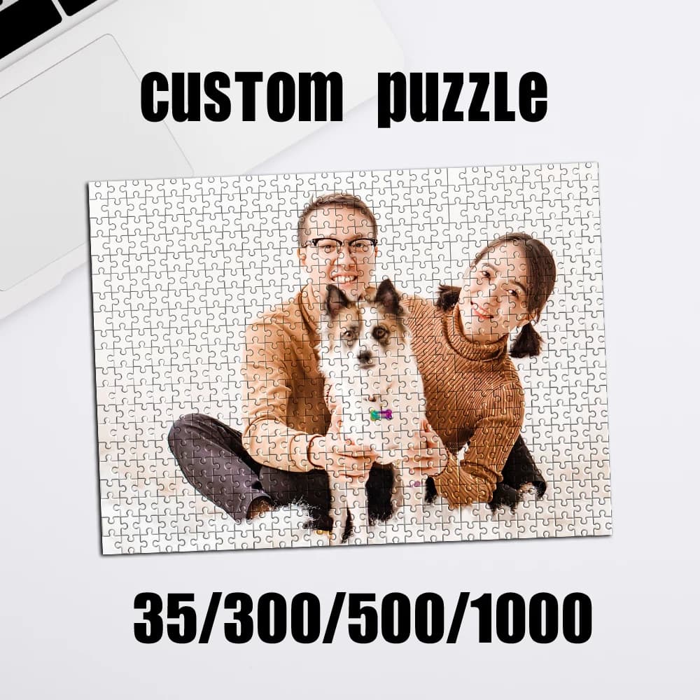 Puzzle Personalizzato con Foto 35/300/500/1000 Pezzi, Gioco Educativo Personalizzabile
