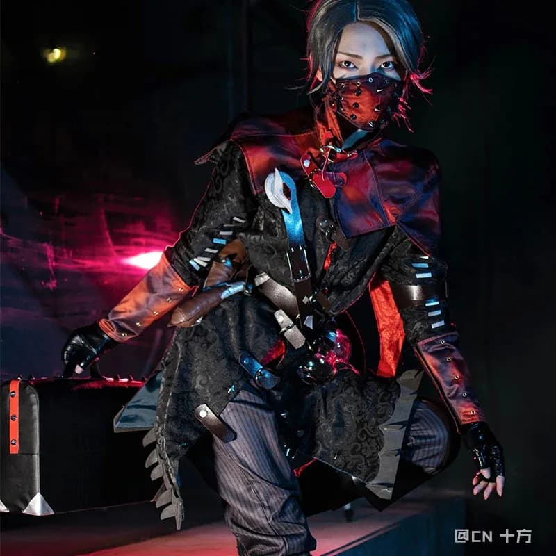 lili 123Aesop Carl Exorcist cos Identity V anime uomo set costume cosplay Cappotto + gilet + pantaloni + scialle + guanti + cintura + accessori