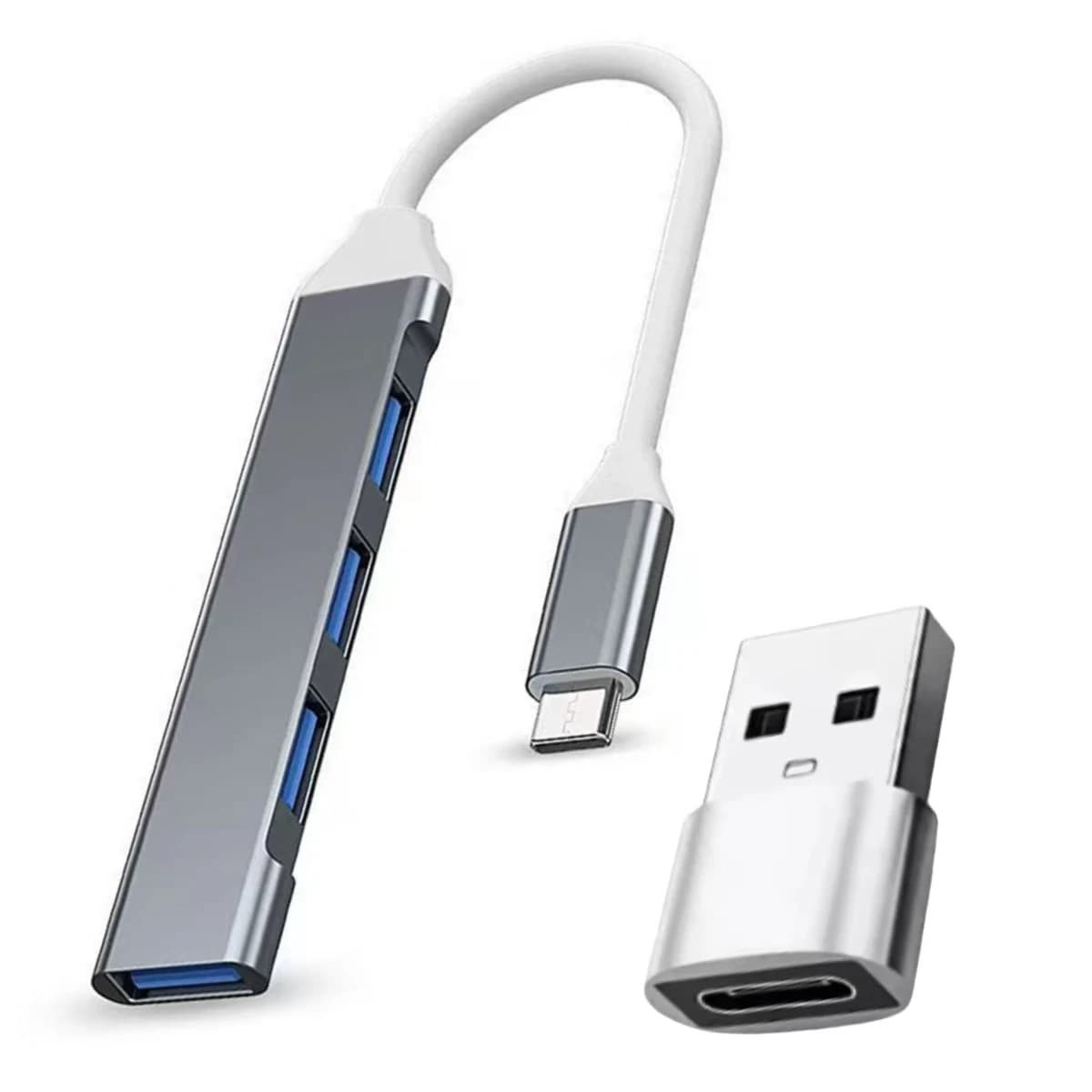 Adattatore da USB-C femmina a USB-A più hub combinato quattro-in-uno con testina USB-C - adatto per il collegamento di vari dispositivi