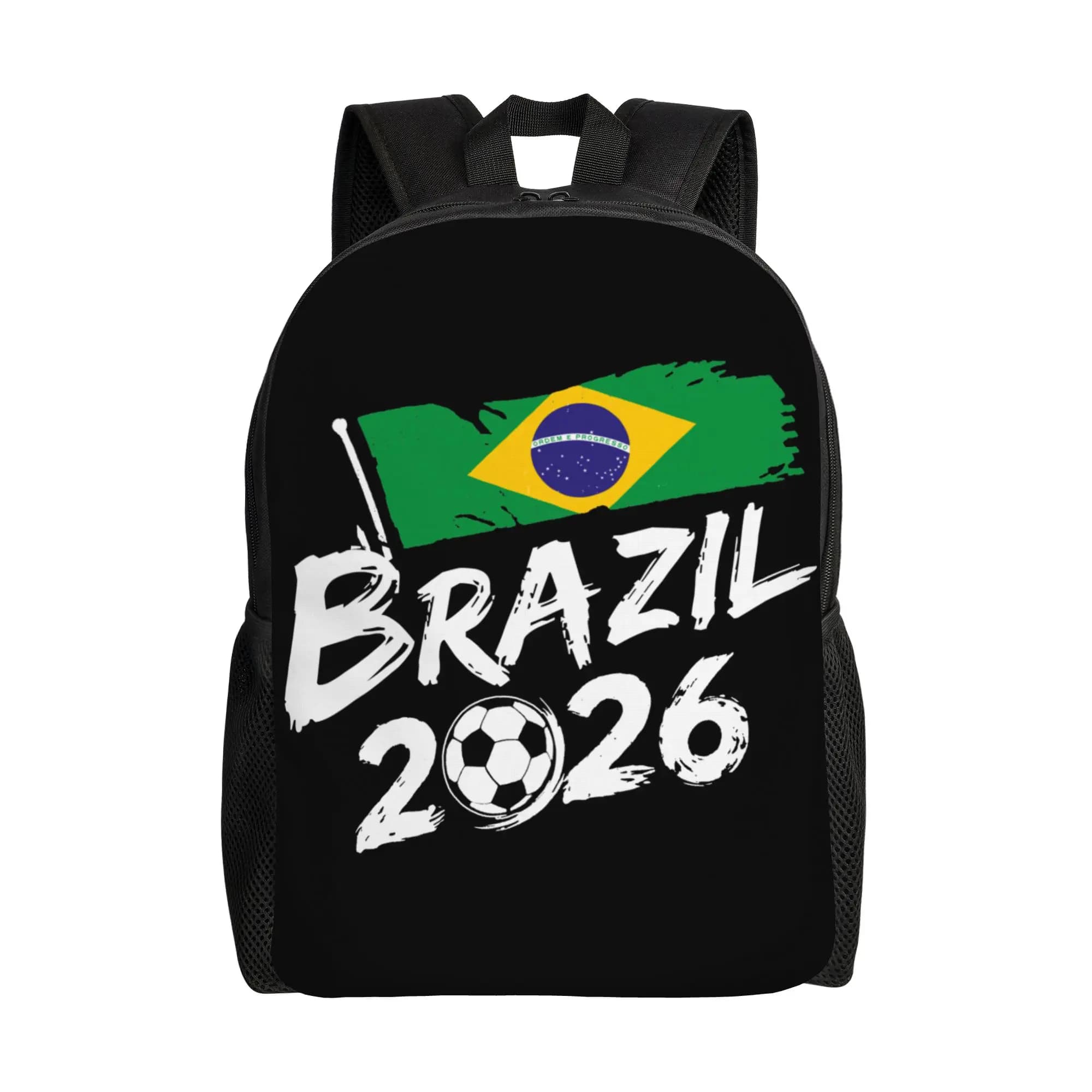 Brazil Flag 2026 Brazilian Soccer Backpack Kawaii Backpacks Boy Girl Travel Durable High School Bags Colorful Rucksack