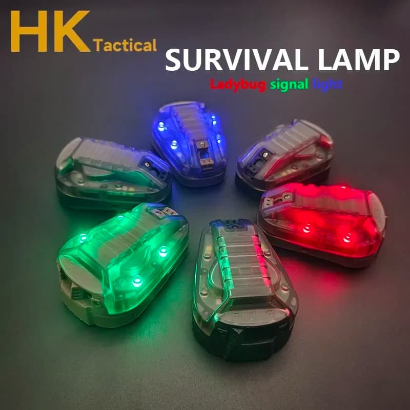 Tactical helmet lamp Survival light Security flash strobe light cochine with waterproof hunting Outdoor cycling Camping